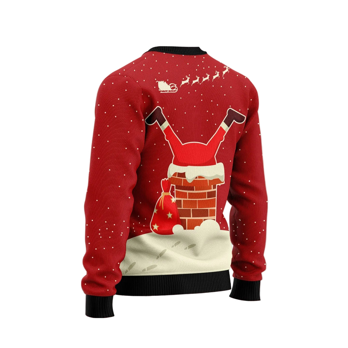 Satan Claus Ugly Christmas Sweater, Dark Santa Holiday Pullover for Alternative Style, Fun Xmas Party Clothing