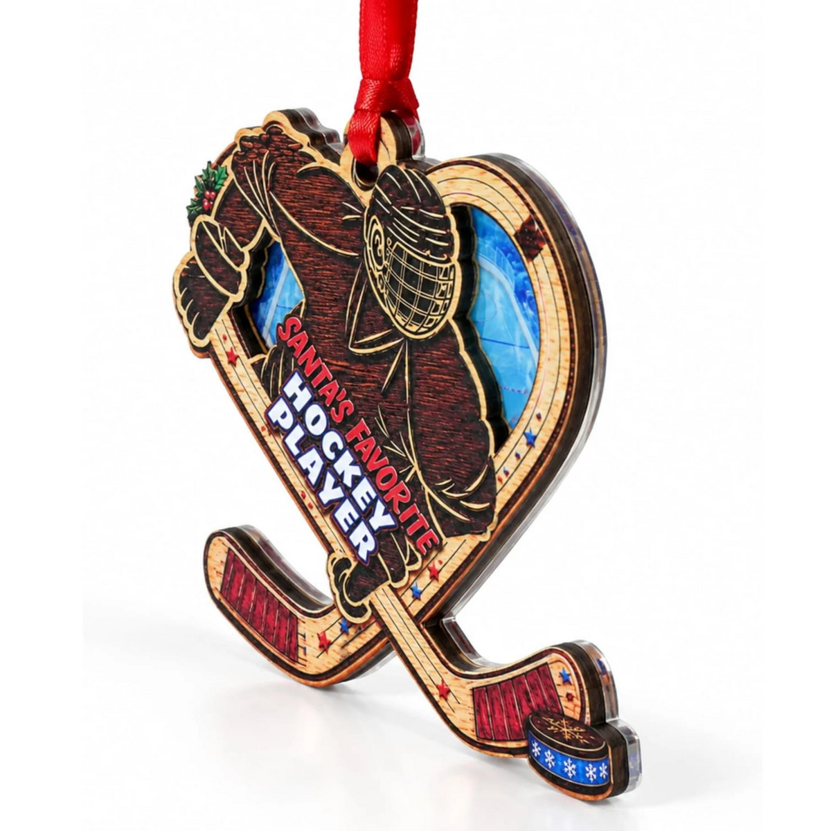 Hockey Christmas Ornament, Ice Hockey Ornaments for Christmas Tree, Hockey Coach Ornament Gifts for Boys