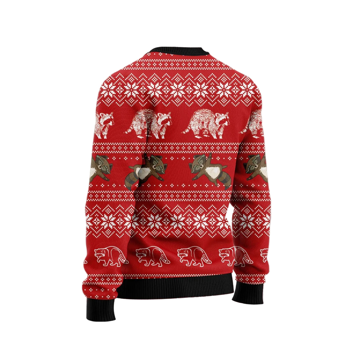 Raccoon We Wish You a Trashy Christmas Ugly Christmas Sweater, Unisex Holiday Party Outfit for Raccoon Lovers