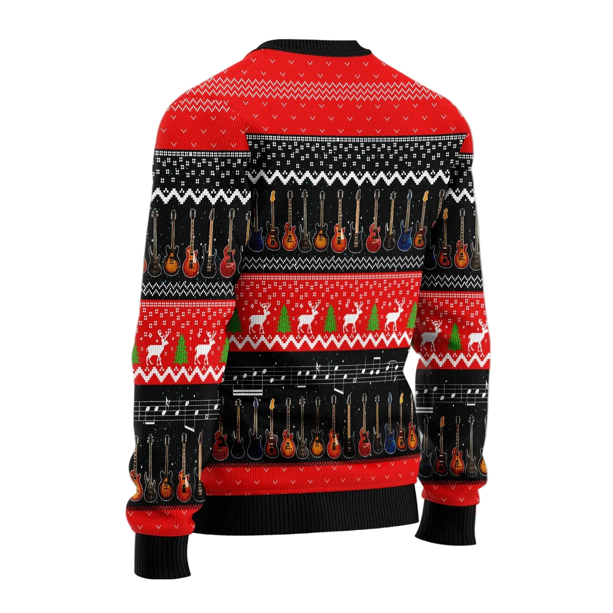 Guitar Christmas Ugly Christmas Sweater, Unisex Holiday Party Outfit, Xmas Gift for Guitarists and Music Lovers