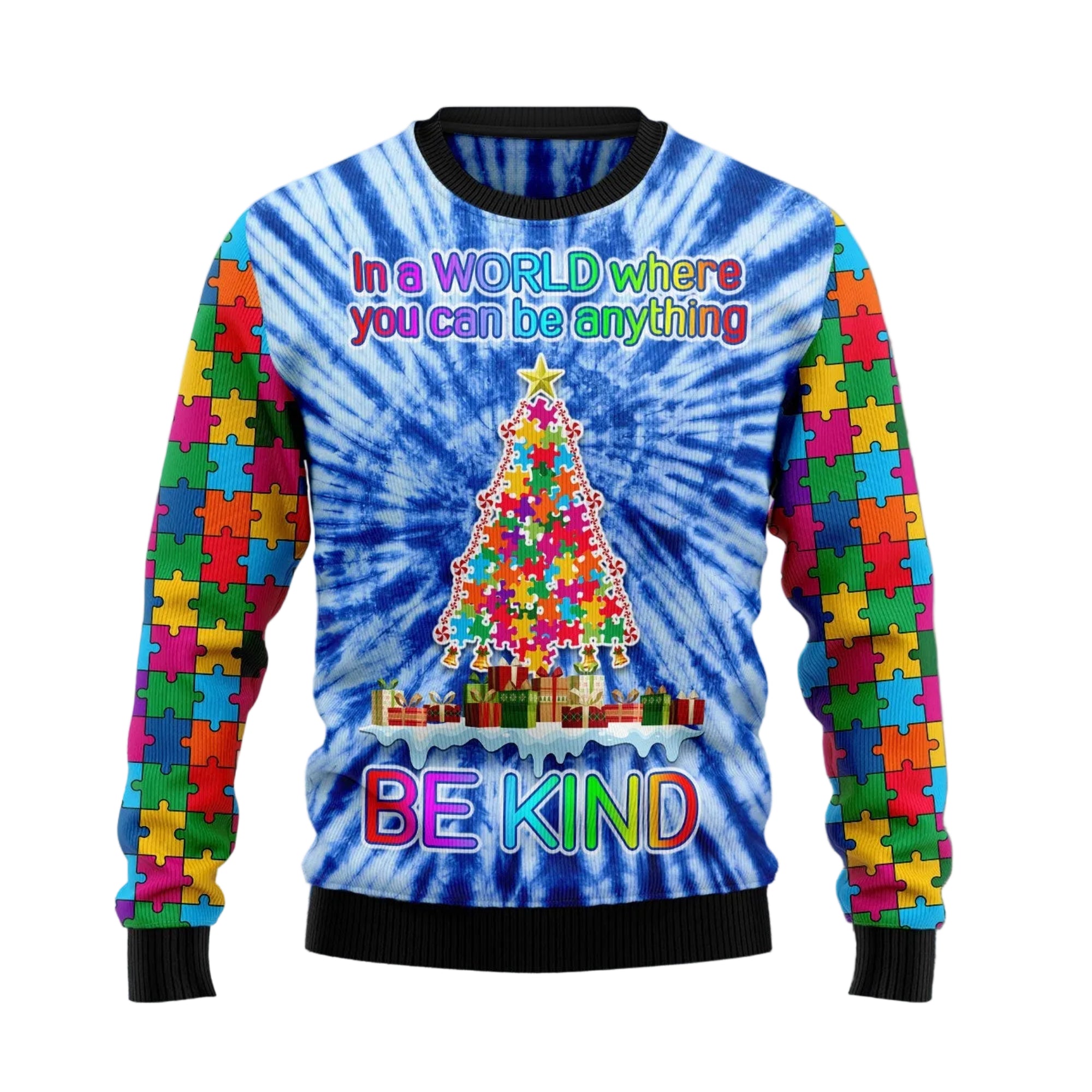 Autism Christmas Tree Ugly Christmas Sweater | Unisex Holiday Party Outfit | Holiday Party Wear for Men & Women