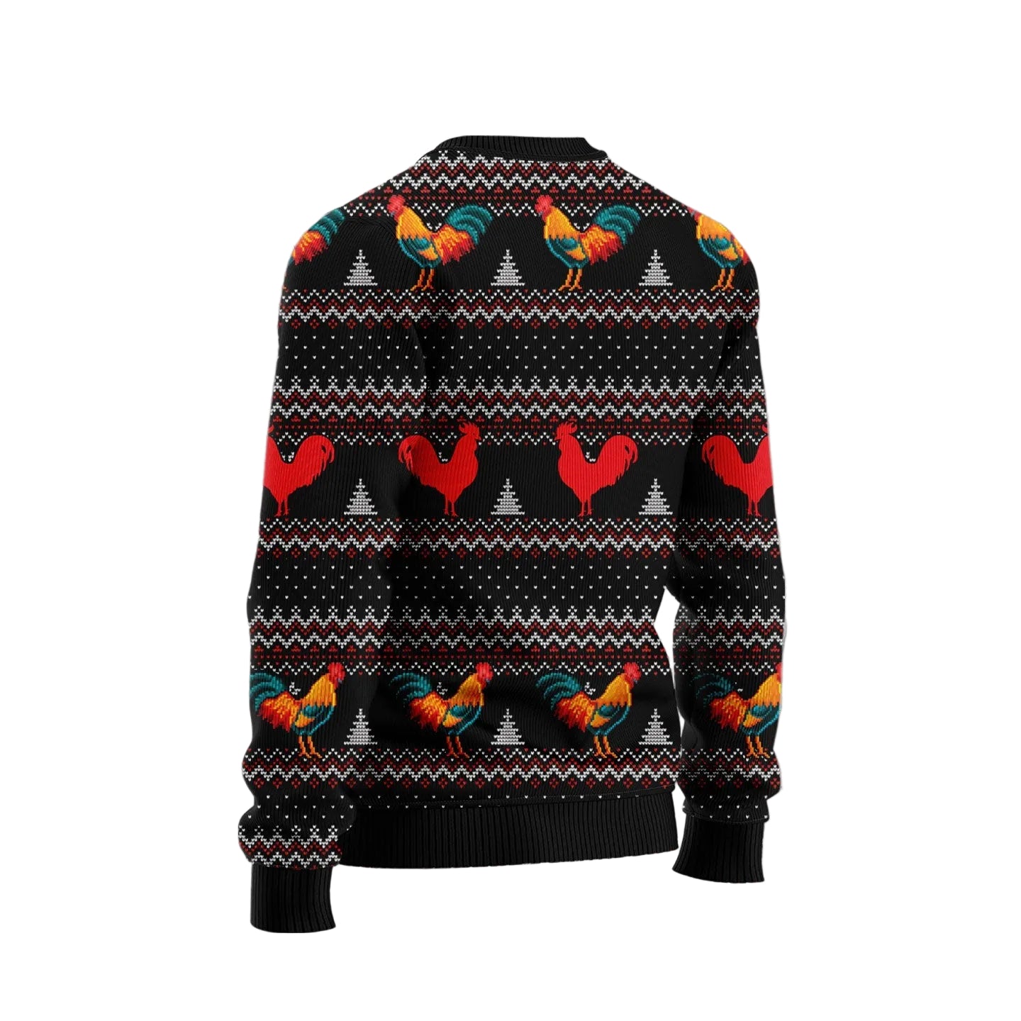 Chicken Ugly Christmas Sweater, Stop Staring at My Cock Funny Rooster Holiday Pullover for Adult Christmas Parties