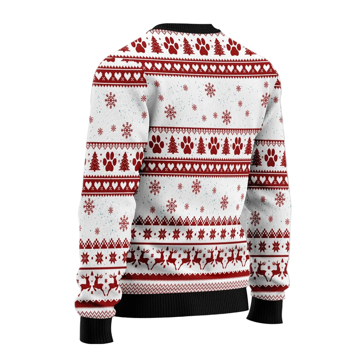 Black Cat Gloves Ugly Christmas Sweater, Black Cat in Winter Gloves Holiday Print, Holiday Sweater for Adults