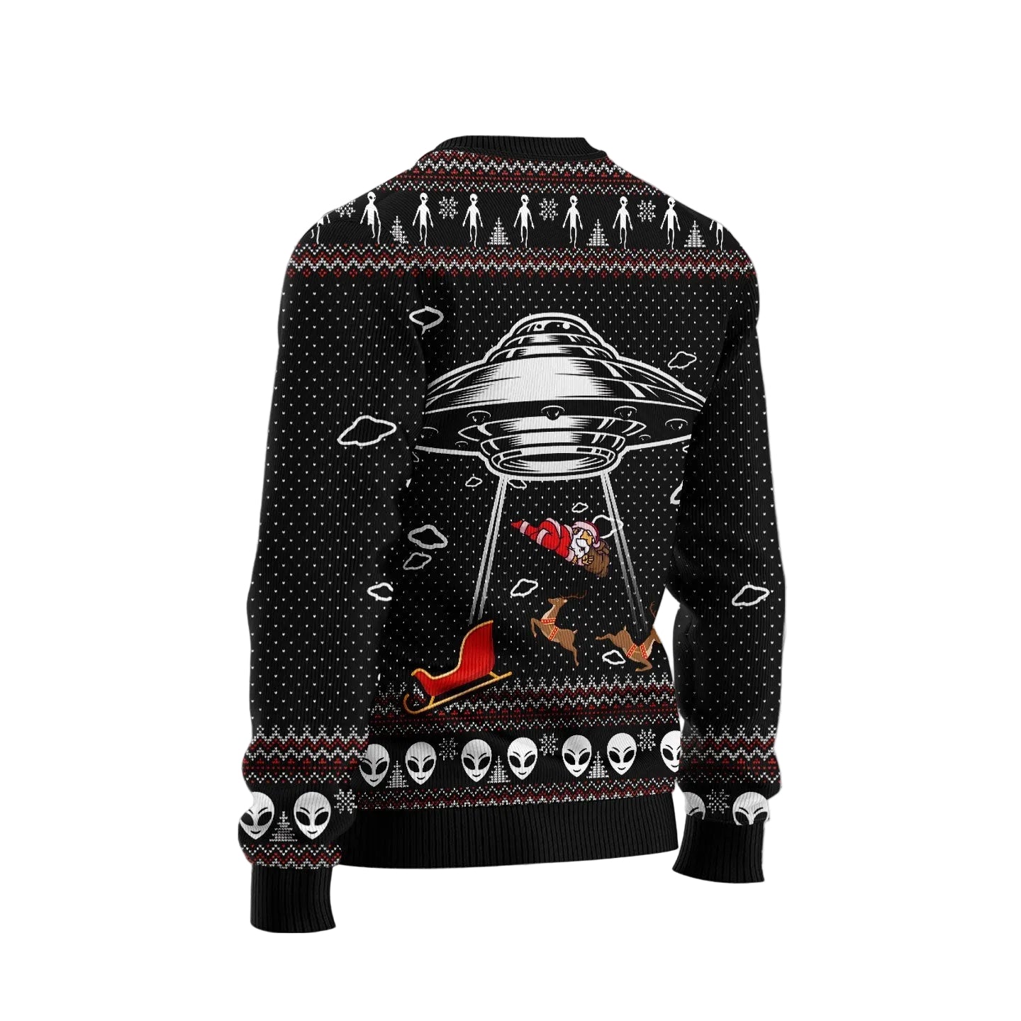 Alien Merry Xmas Ugly Christmas Sweater for Men and Women, Xmas Party Outfit, Xmas Gift for Alien and UFO Fans