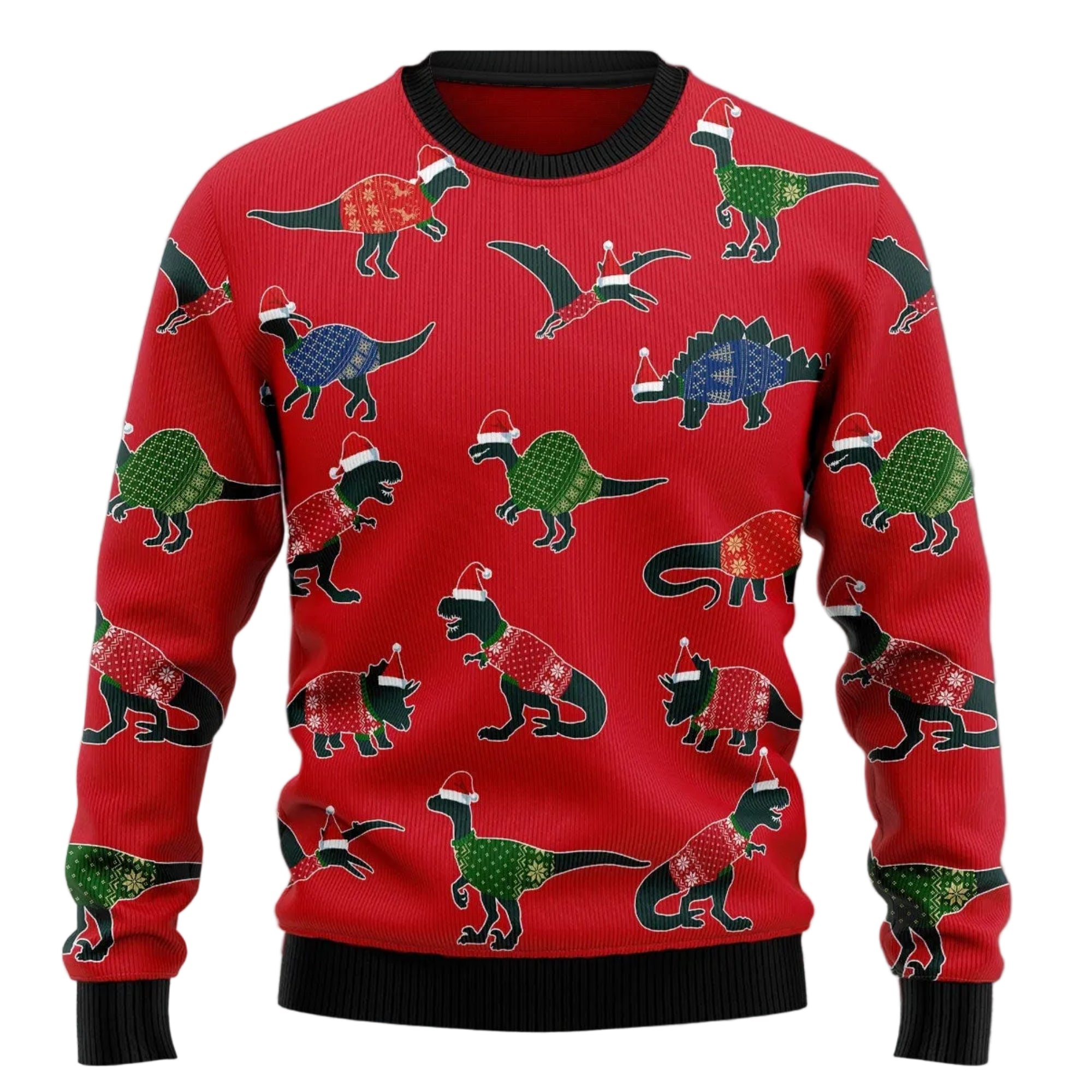 Amazing Dinosaur Christmas Ugly Christmas Sweater for Men Women, Funny Holiday Party Outfit, Festive Xmas Gift
