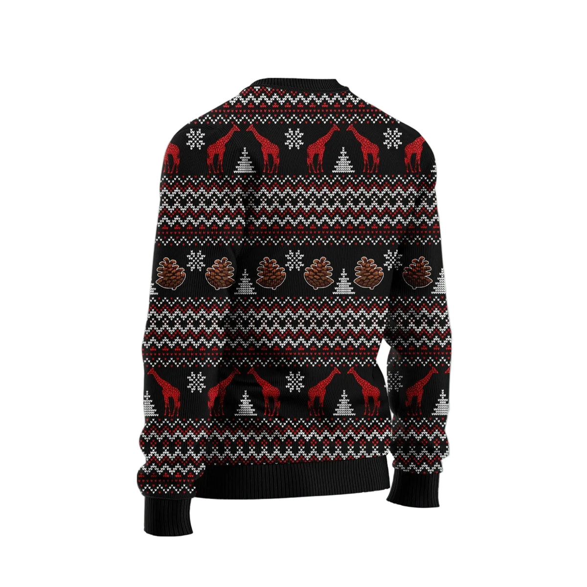 Giraffe Christmas Tree Ugly Christmas Sweater, Wildlife Lover Holiday Party Outfit and Gift for Giraffe Fans