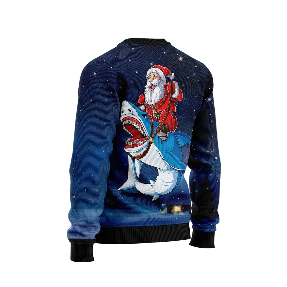 Great White Christmas Shark Ugly Christmas Sweater, Festive Xmas Party Sweater, Gift for Shark and Ocean Lovers