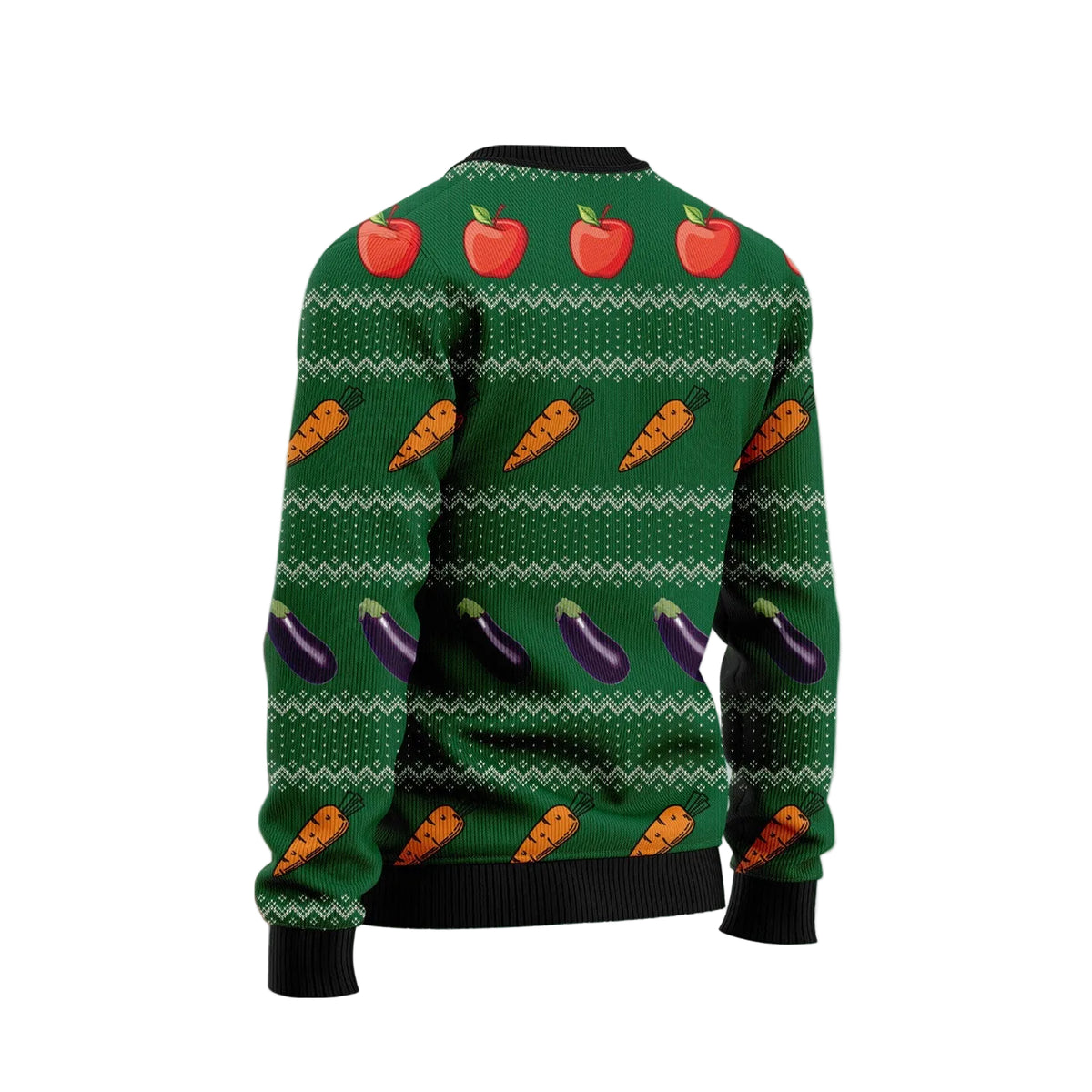 Merry Vegan Christmas Ugly Christmas Sweater, Vegan Themed Holiday Pullover for Plant Based Friends and Festive Dinners