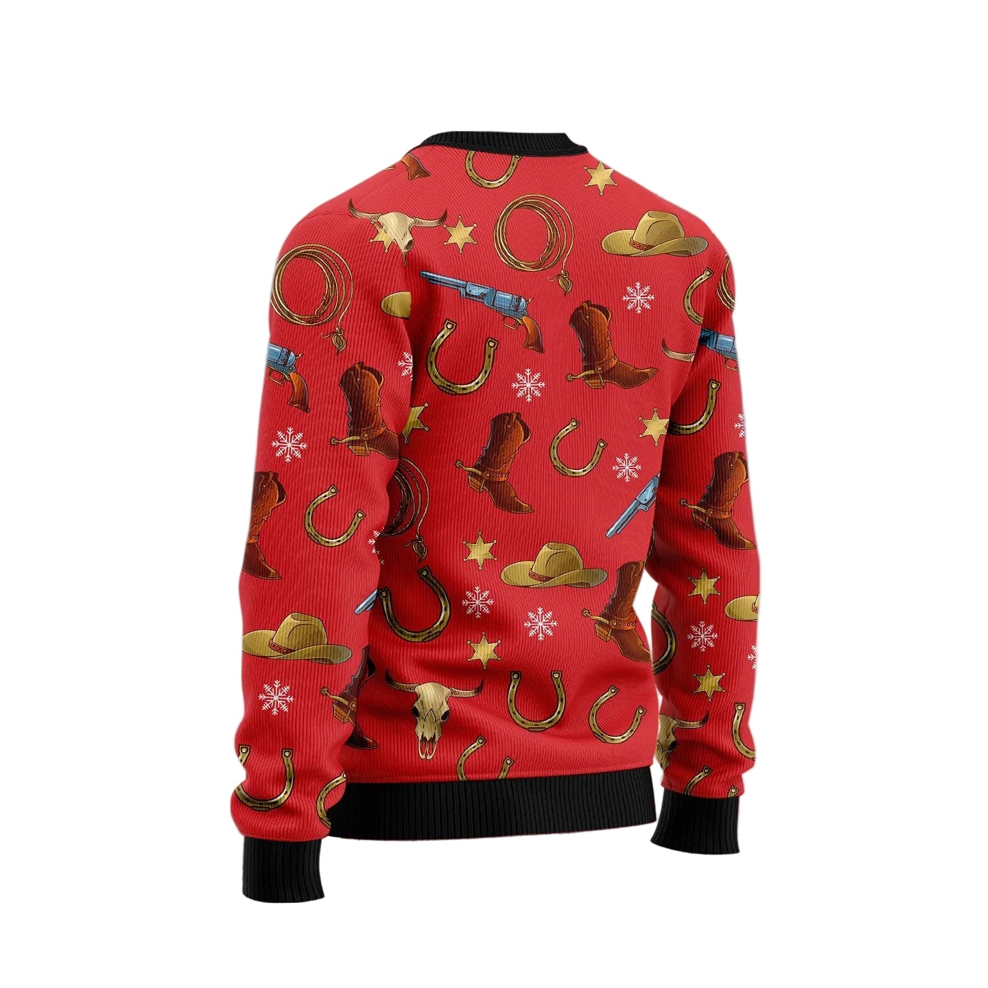 Cowboy Ugly Christmas Sweater, Western Holiday Pullover for Cowboy Fans, Country Lovers and Festive Winter Parties