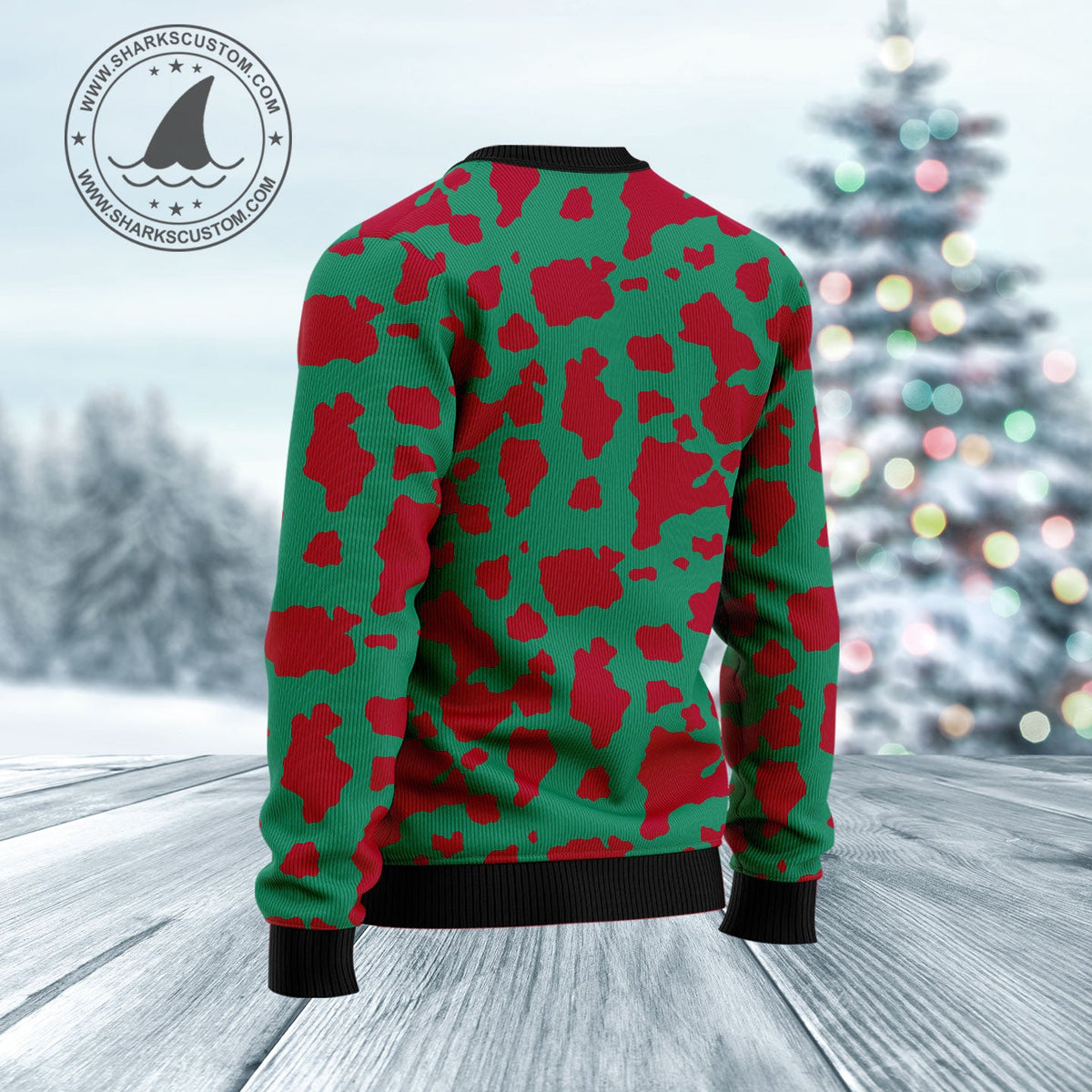 Easily Distracted by Cows Ugly Christmas Sweater, Funny Cow Lover Christmas Outfit for Parties and Family Photos