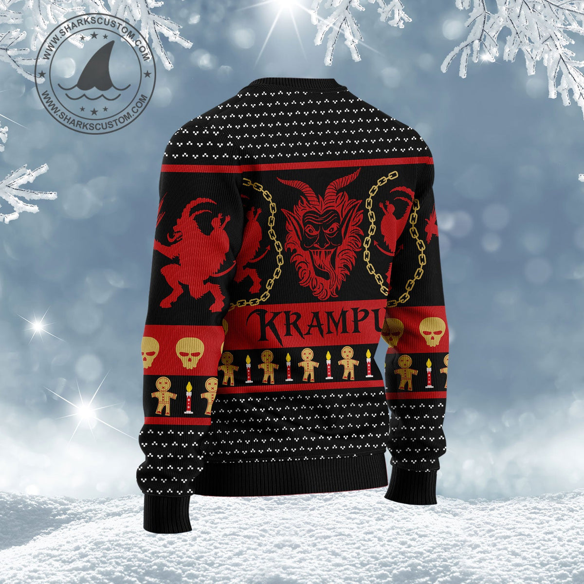 Krampus Ugly Christmas Sweater, Krampus Christmas Sweater, Dark Holiday Sweater, Xmas Gift for Men and Women