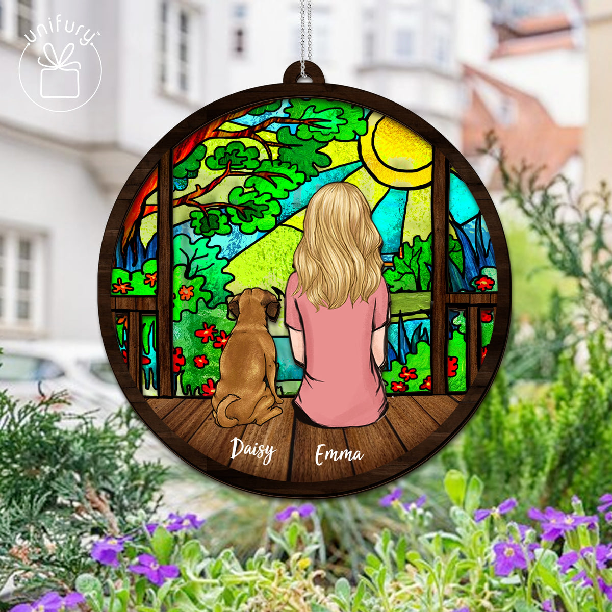 Garden Suncatcher Ornament Gifts, Personalized Christmas Gifts For Dog Cat Lovers, Dog Mom, Dog Dad