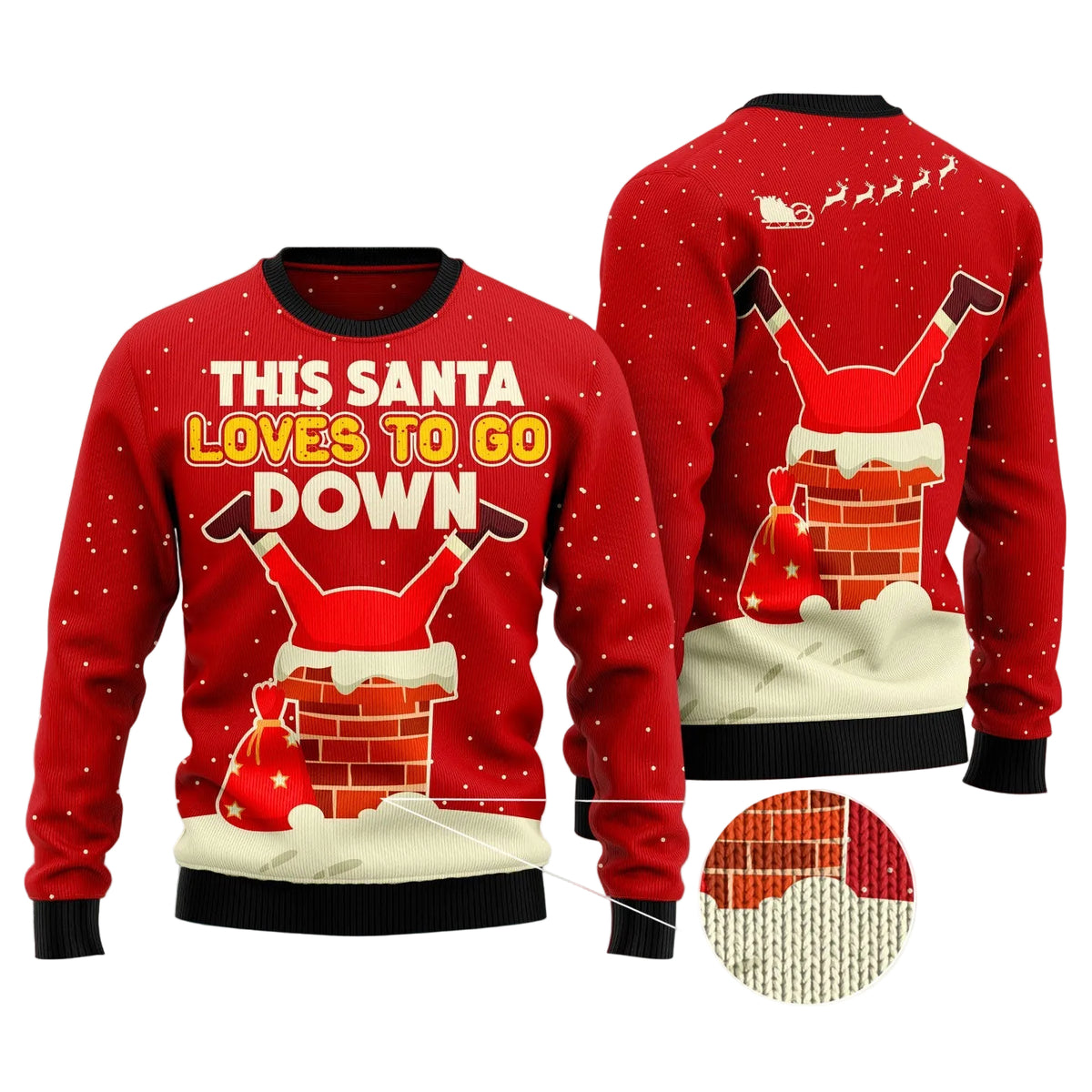 Satan Claus Ugly Christmas Sweater, Dark Santa Holiday Pullover for Alternative Style, Fun Xmas Party Clothing