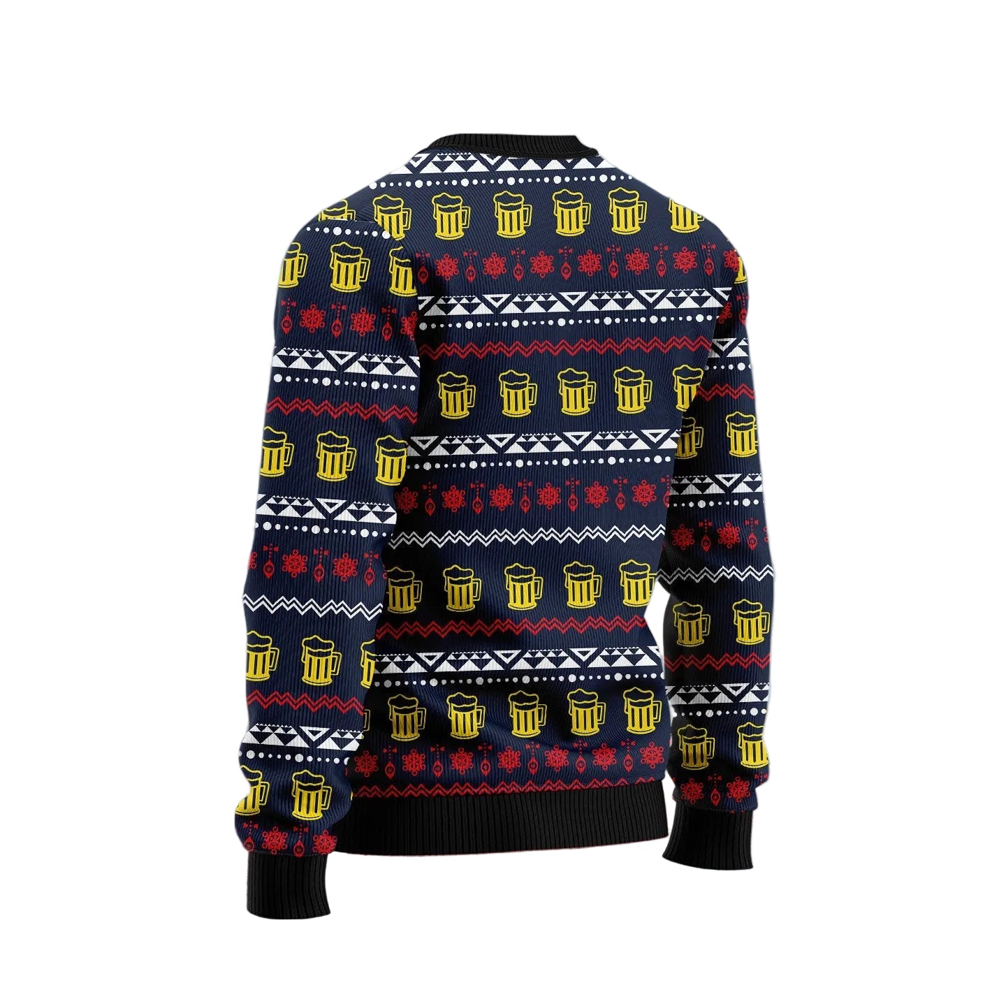 Santa Beerd Ugly Christmas Sweater, Funny Beer Lover Holiday Pullover for Adult Christmas Parties and Festive Gifts