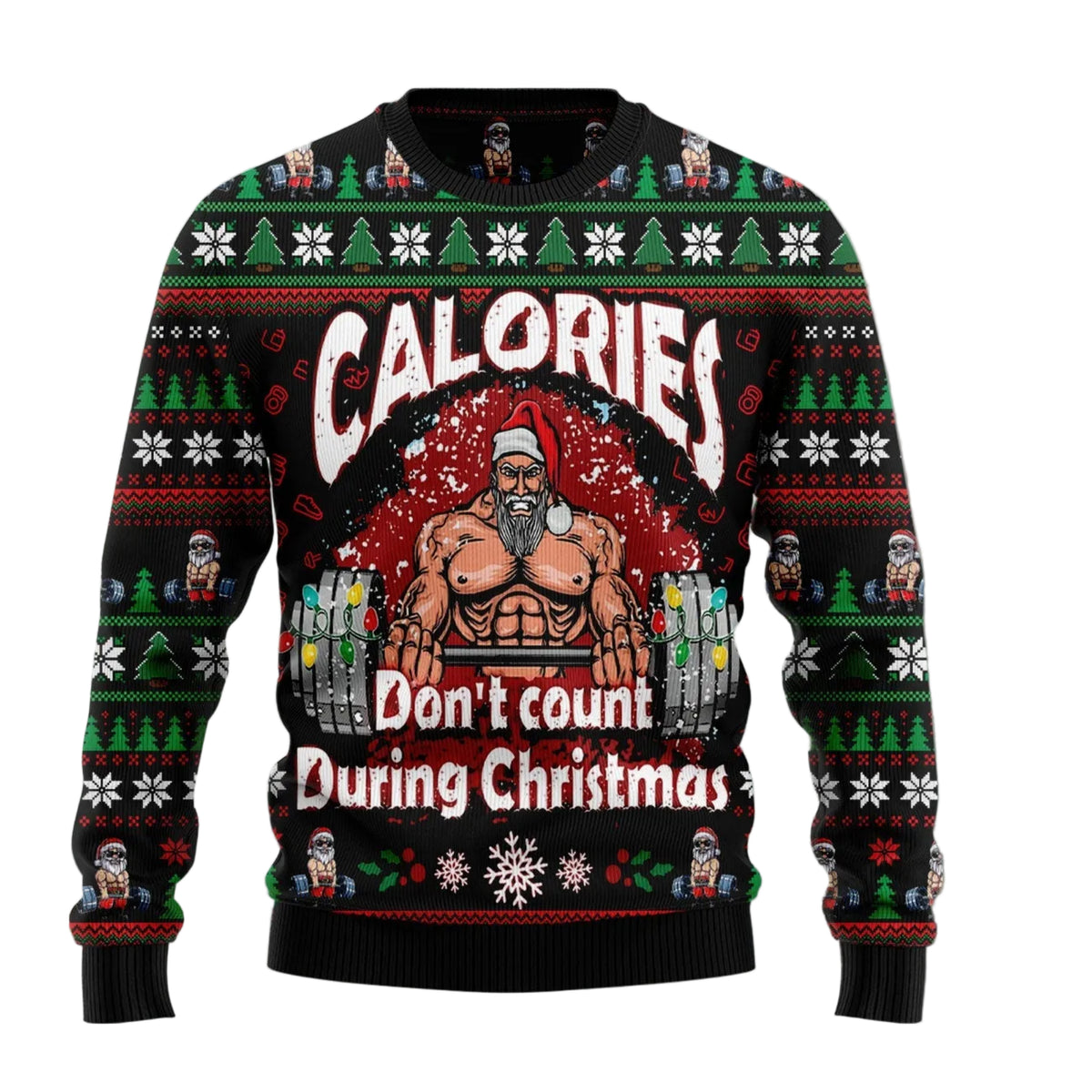 Calories Dont Count During Christmas Ugly Christmas Sweater | Unisex Seasonal Gift Idea | Men & Women Party Outfit