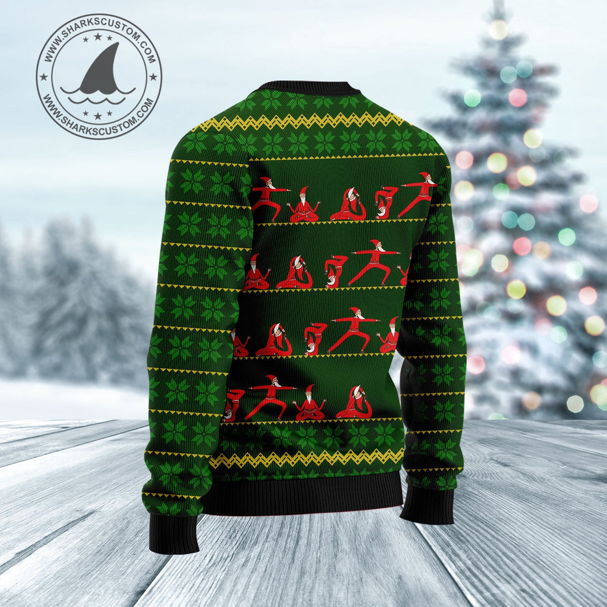 Yoga Ugly Christmas Sweater | Unisex Seasonal Gift Idea | Holiday Group Photo Outfit | Cozy Seasonal Party Style
