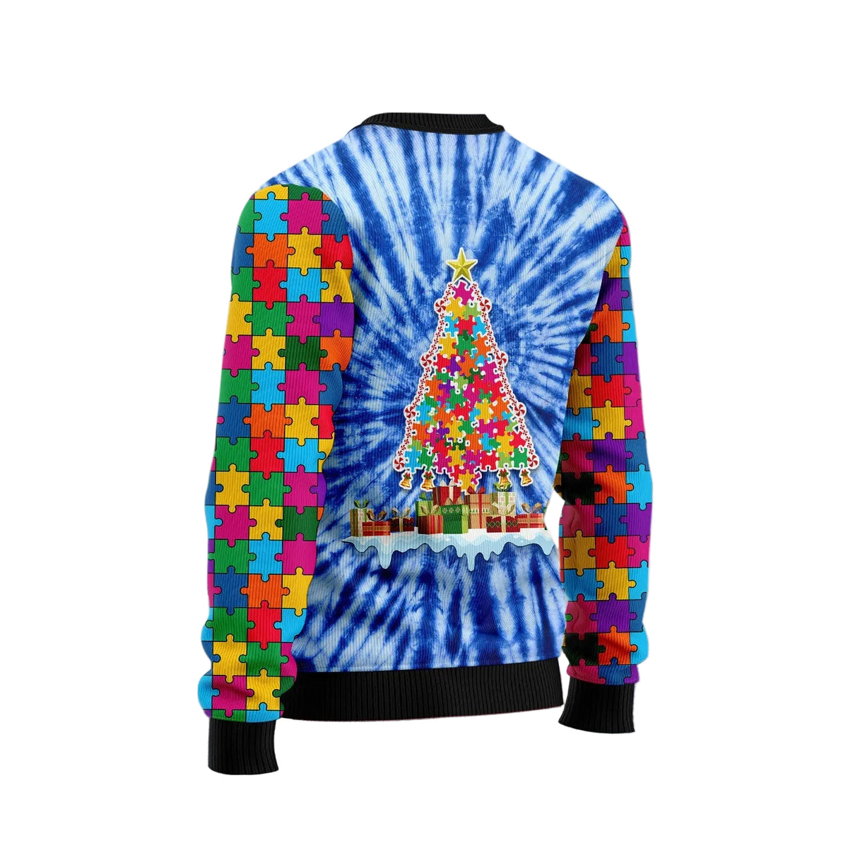 Autism Christmas Tree Ugly Christmas Sweater | Unisex Holiday Party Outfit | Holiday Party Wear for Men & Women