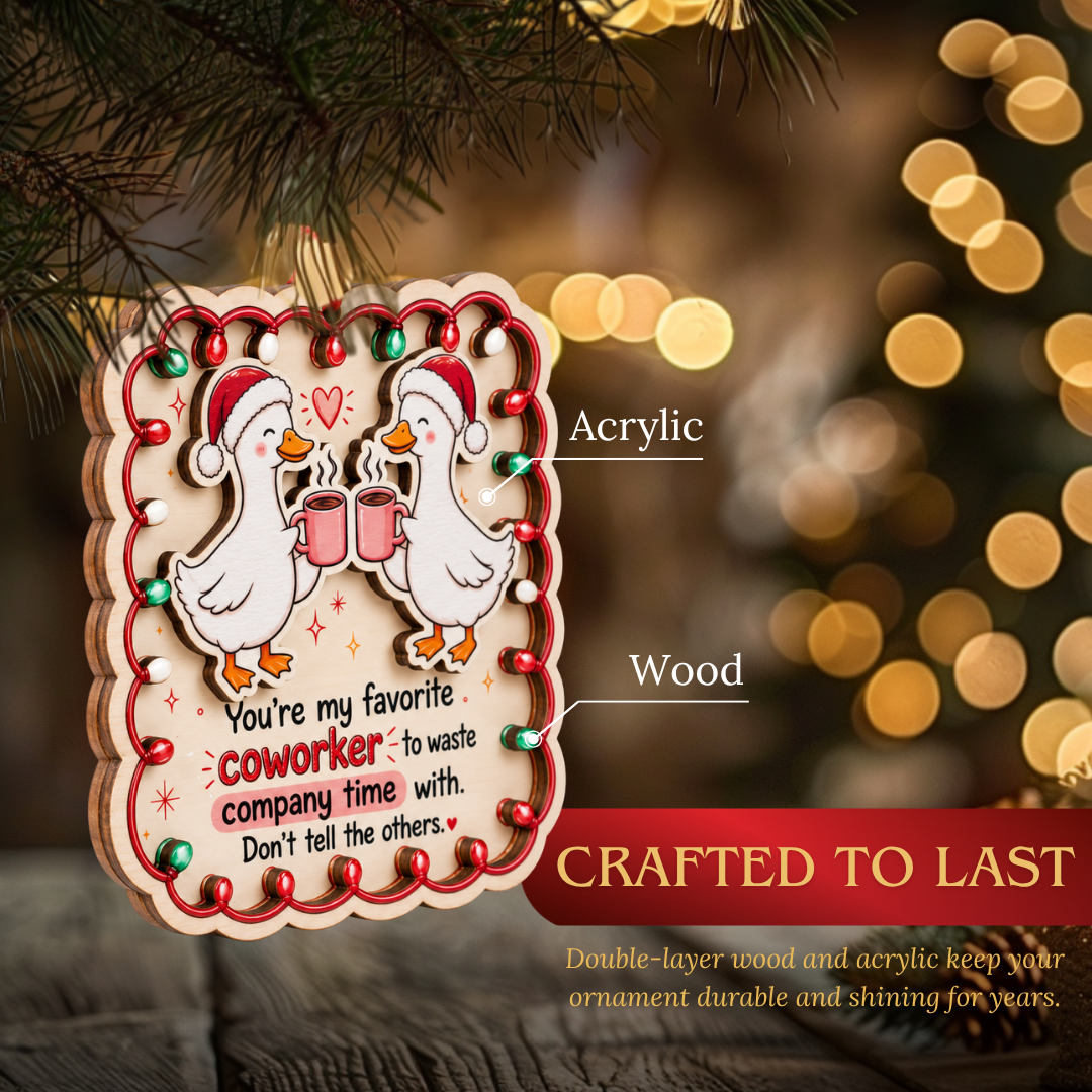 Coworker Ornament, Christmas Tree Decoration, Holiday Hanging Decor, Gifts for Men and Women, Christmas Ornament