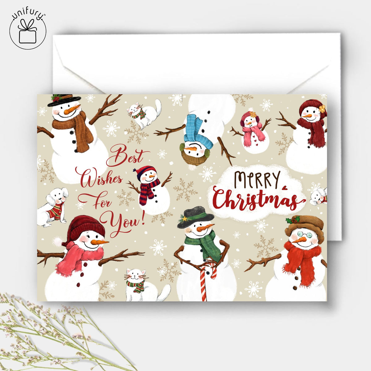 Set Of 20 Merry Christmas Postcards