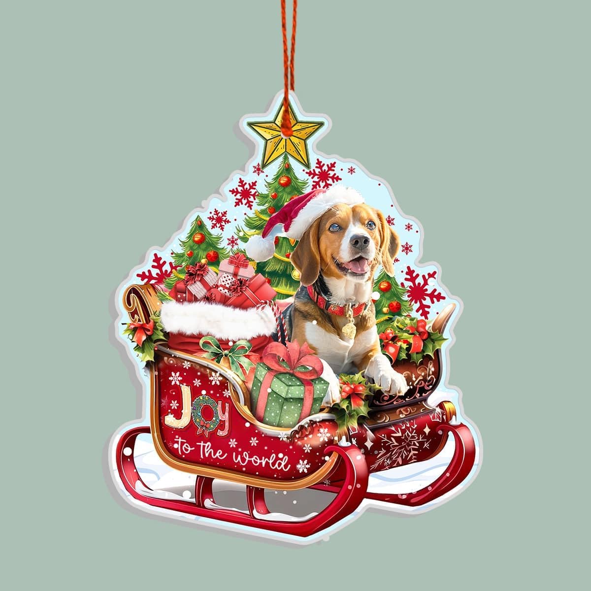 Beagle Ornaments for Christmas Tree - Beagles Dog Aluminum Ornament (NOT 3D) - Beagle Gifts for Women, Dog Lovers, Dogmom - Christmas Ornaments 2025 Hanging Tree Decor