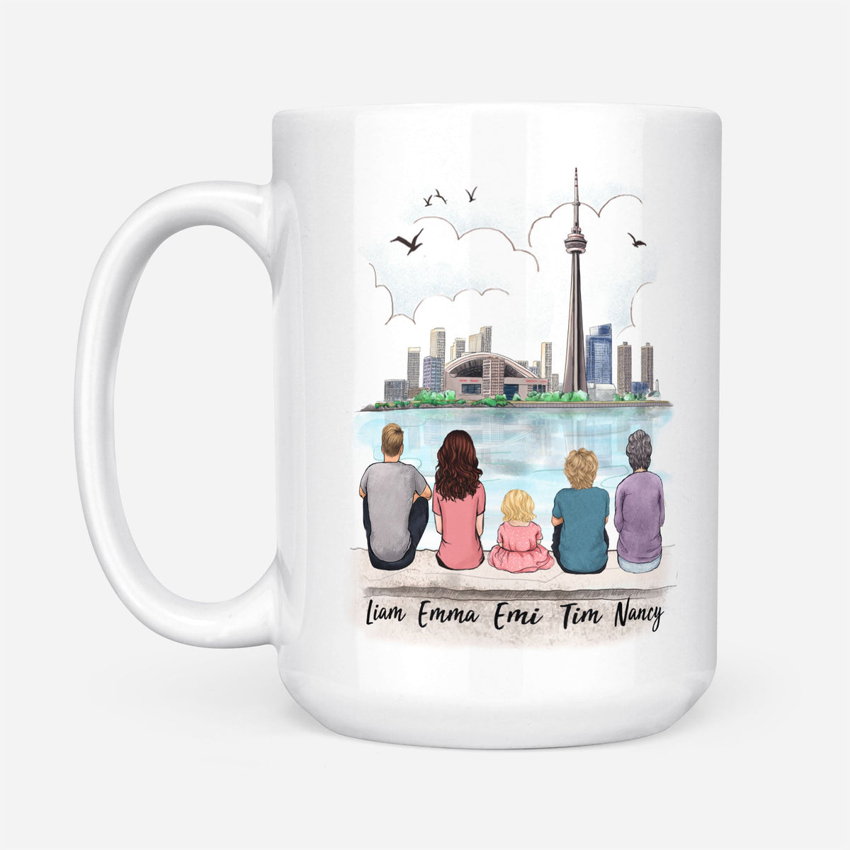 Personalized Whole Family Coffee Mug - CN Tower