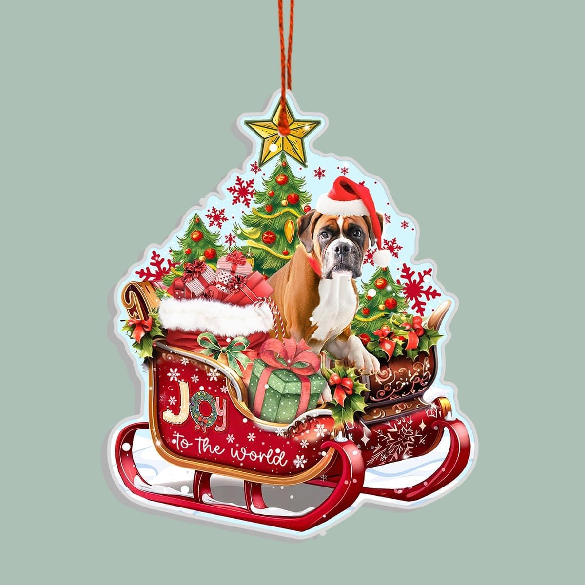 Boxer Aluminum Christmas Ornament - Dog Mom, Dad & Pet Lovers - 2024 Christmas Decoration