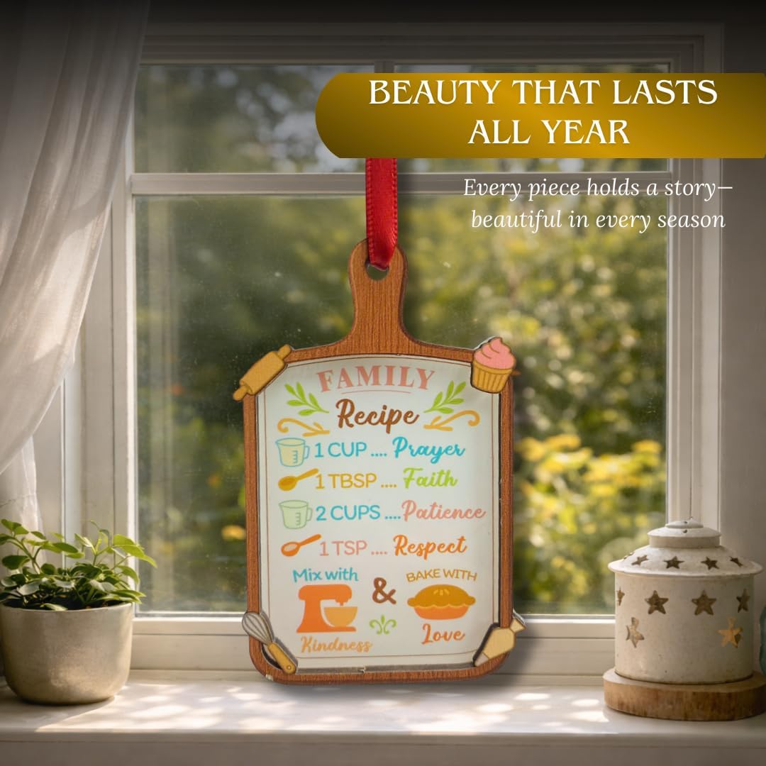 Baking Ornament, Baking Car Mirror Hanging Ornaments, Family Recipe Board, Unique Baker Ornament, Kitchen Decor, Gift for Bakers, Grandma, Mom, Wife
