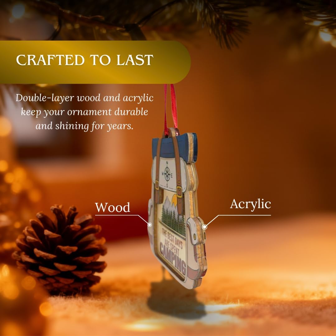 Camping Ornaments for Christmas Tree, Camping Ornament 2025, Gifts for Men, Women, Family, Friends, Gift Exchange Ideas Christmas Tree Decorations