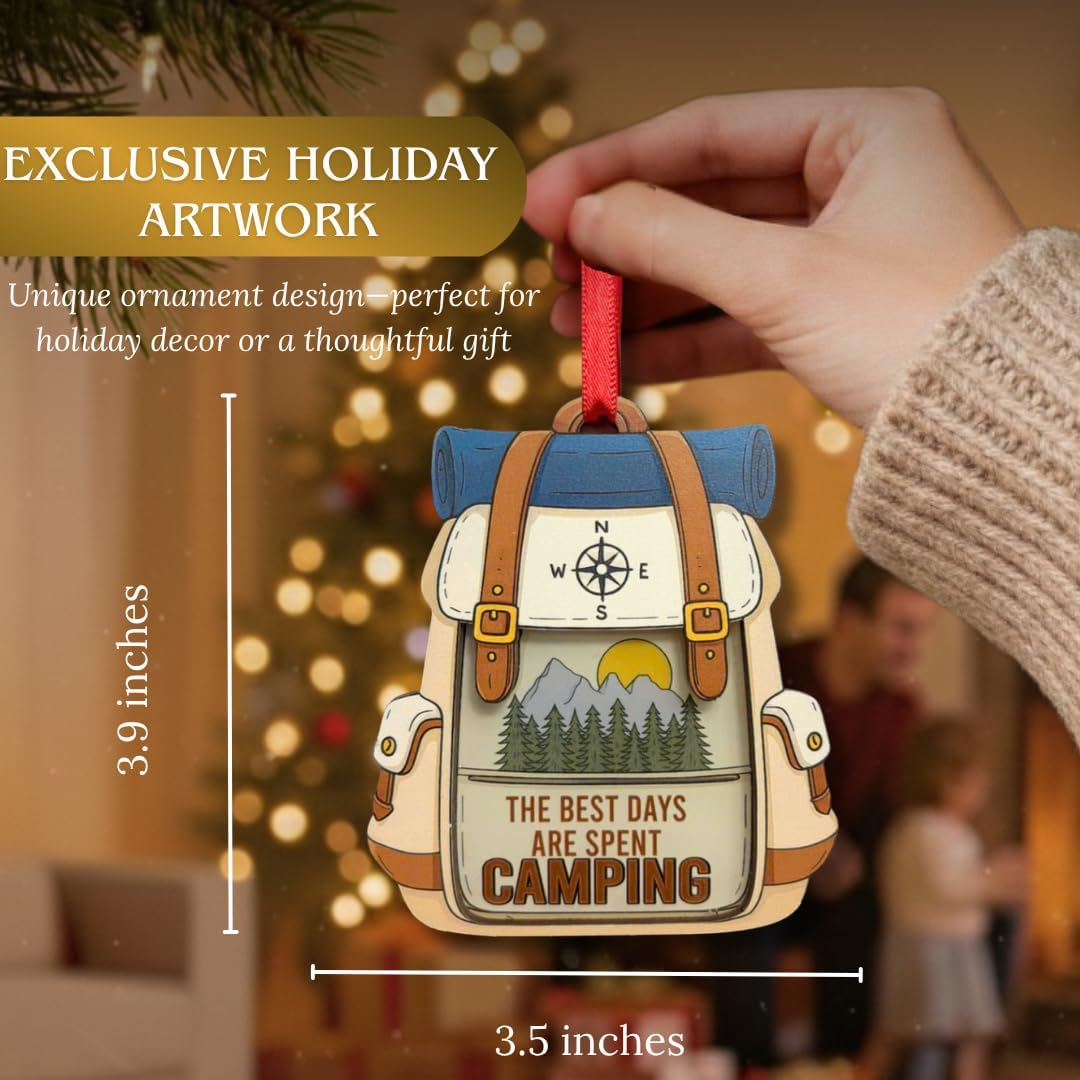 Camping Ornaments for Christmas Tree, Camping Ornament 2025, Gifts for Men, Women, Family, Friends, Gift Exchange Ideas Christmas Tree Decorations