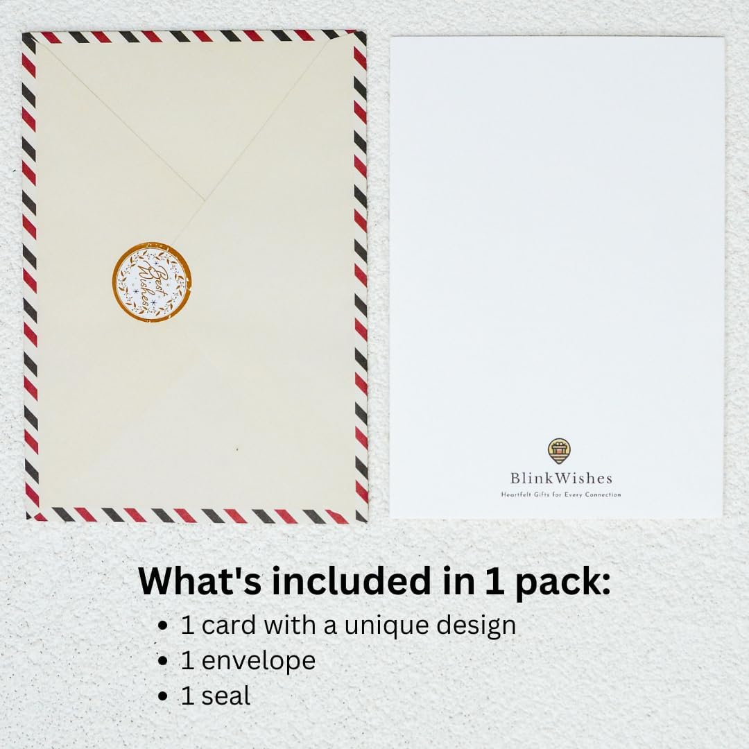 Christmas Card for Father-in-Law from Son-in-Law or Daughter-in-Law – Holiday Greeting with Envelope and Seal