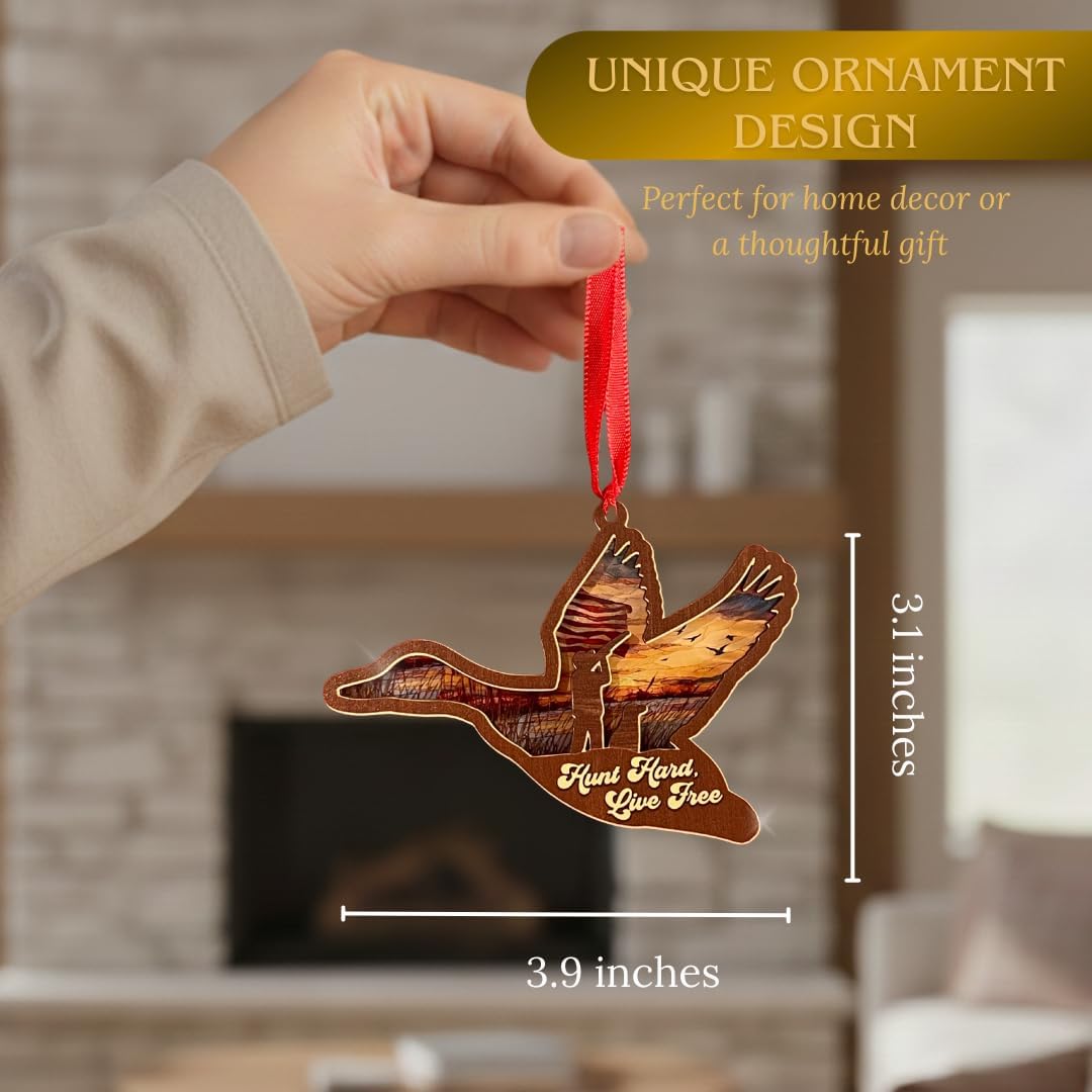 Duck Hunting Ornament, Duck Hunting Car Mirror Hanging Accessories, Ducks Hunter Ornaments for Window Decor, Gift Home Decor for Hunter, Car Hanging Accessories