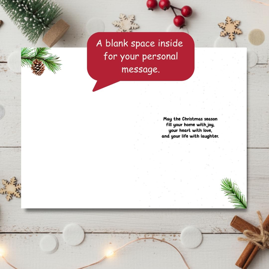 Christmas Card for Cousin with Envelope – Heartfelt Holiday Greeting and Thoughtful Family Keepsake