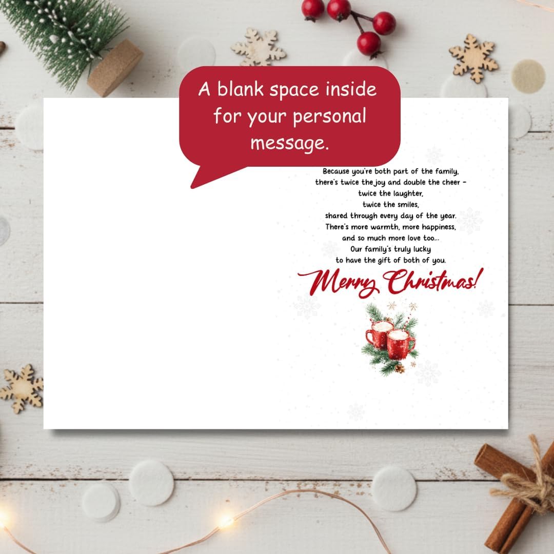 Christmas Card for Brother and Sister-in-Law with Envelope – Festive Holiday Greeting Featuring a Heartfelt Message