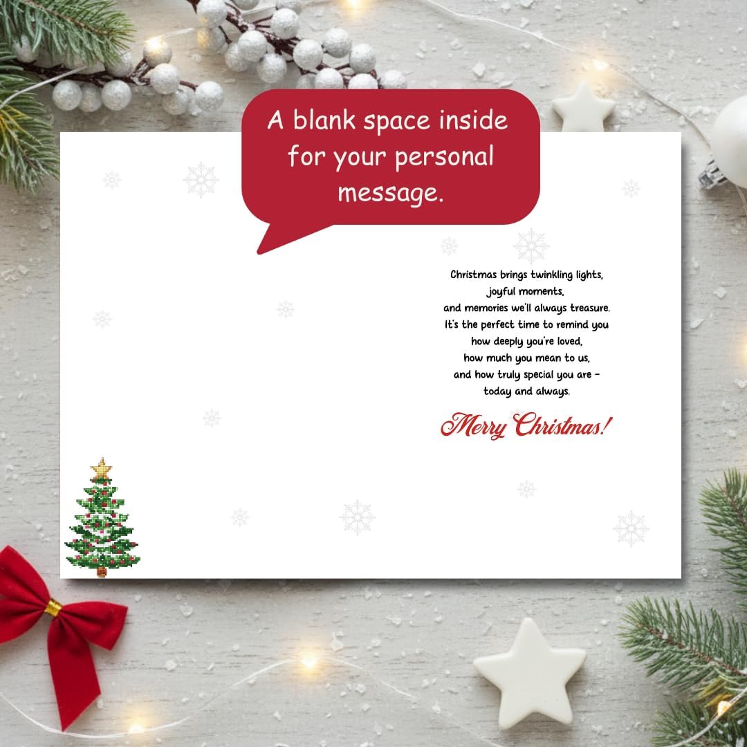 Christmas Card for Grandma with Premium Envelope – Heartfelt Holiday Greeting and Festive Keepsake