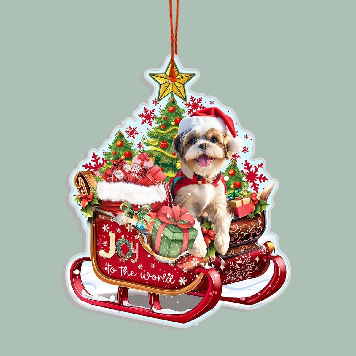 Shih Tzu Christmas Ornament - Shih Tzu Aluminum Ornaments (NOT 3D) for Christmas Tree - Puppy Ornament, Shitzu Dog Xmas Decorations 2025 - Gifts for Dog Mom, Pet Lovers