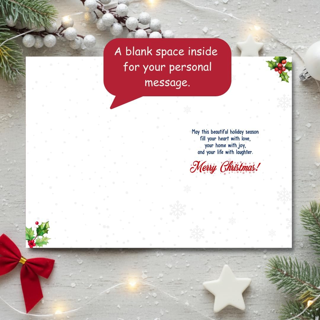Horse Christmas Cards with Envelopes – Festive Equestrian Holiday Greetings for Family and Friends