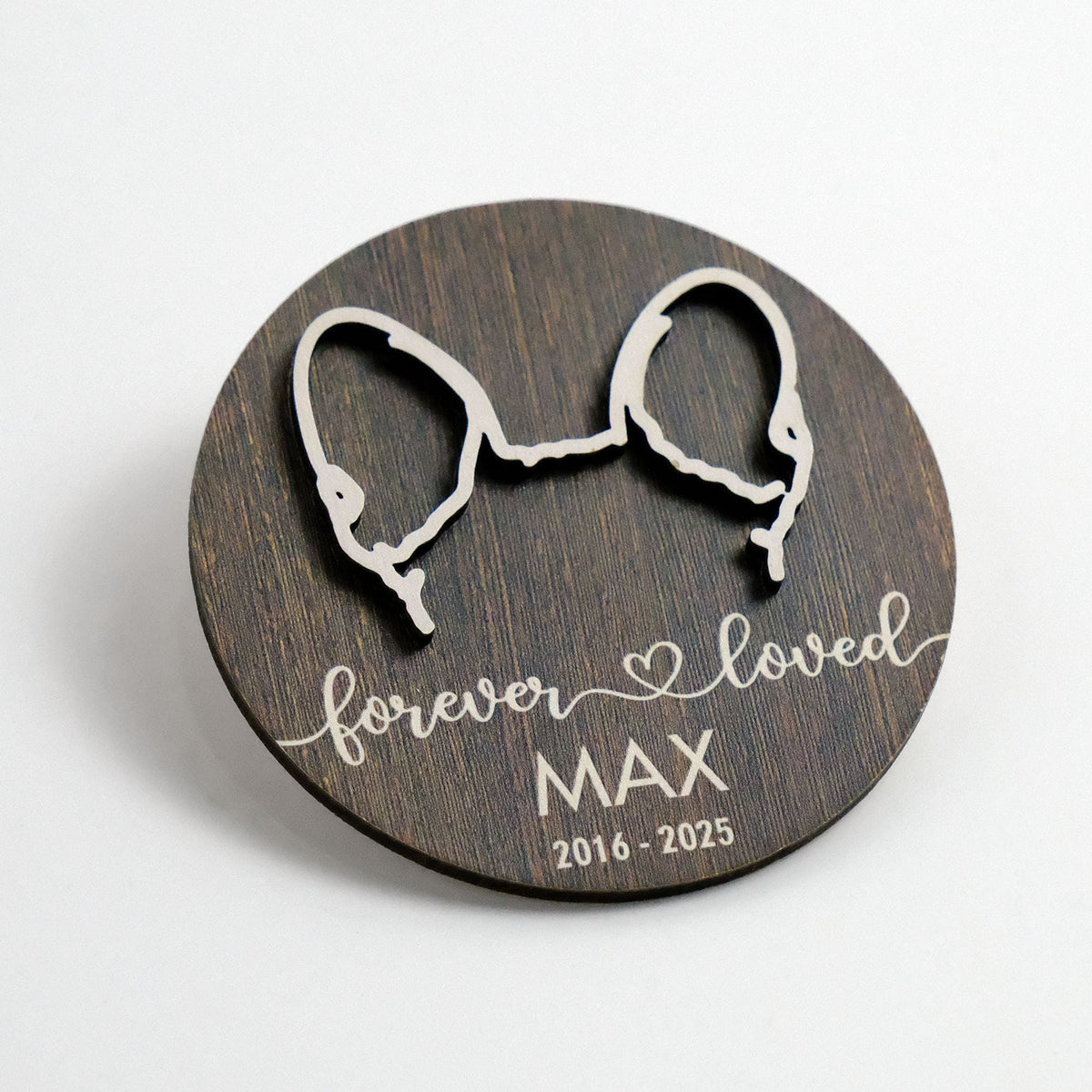 Memorial Dog Ears Wooden Car Visor Clip