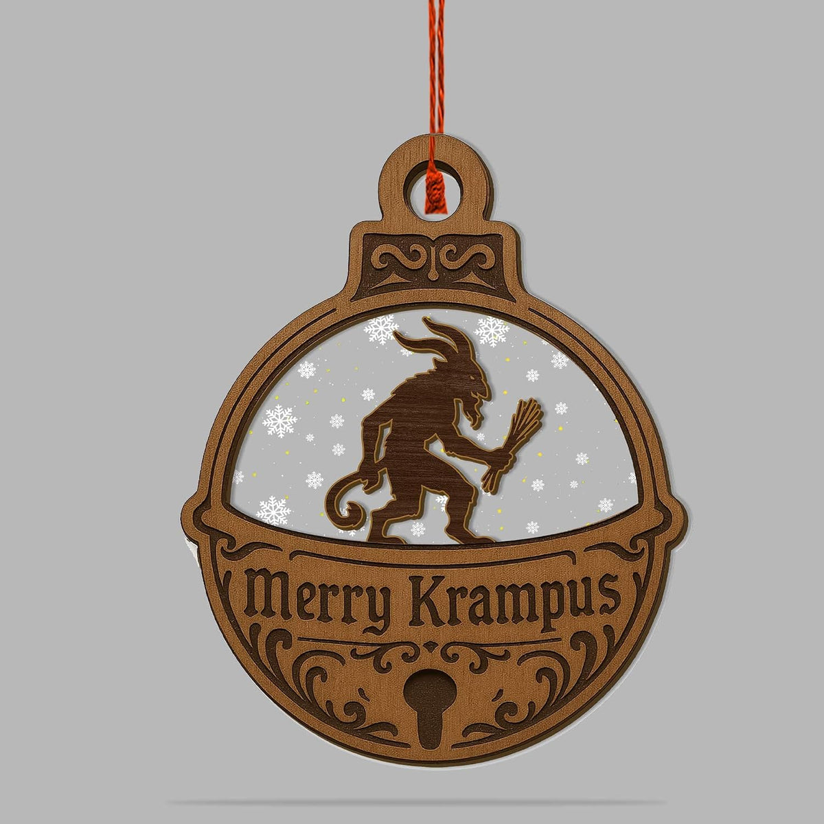 Krampus Ornament, Shatterproof Krampus Bell Ornaments, Gothic Christmas Decoration for Christmas Tree, Gift for Friends, Unique Gift for White Elephant