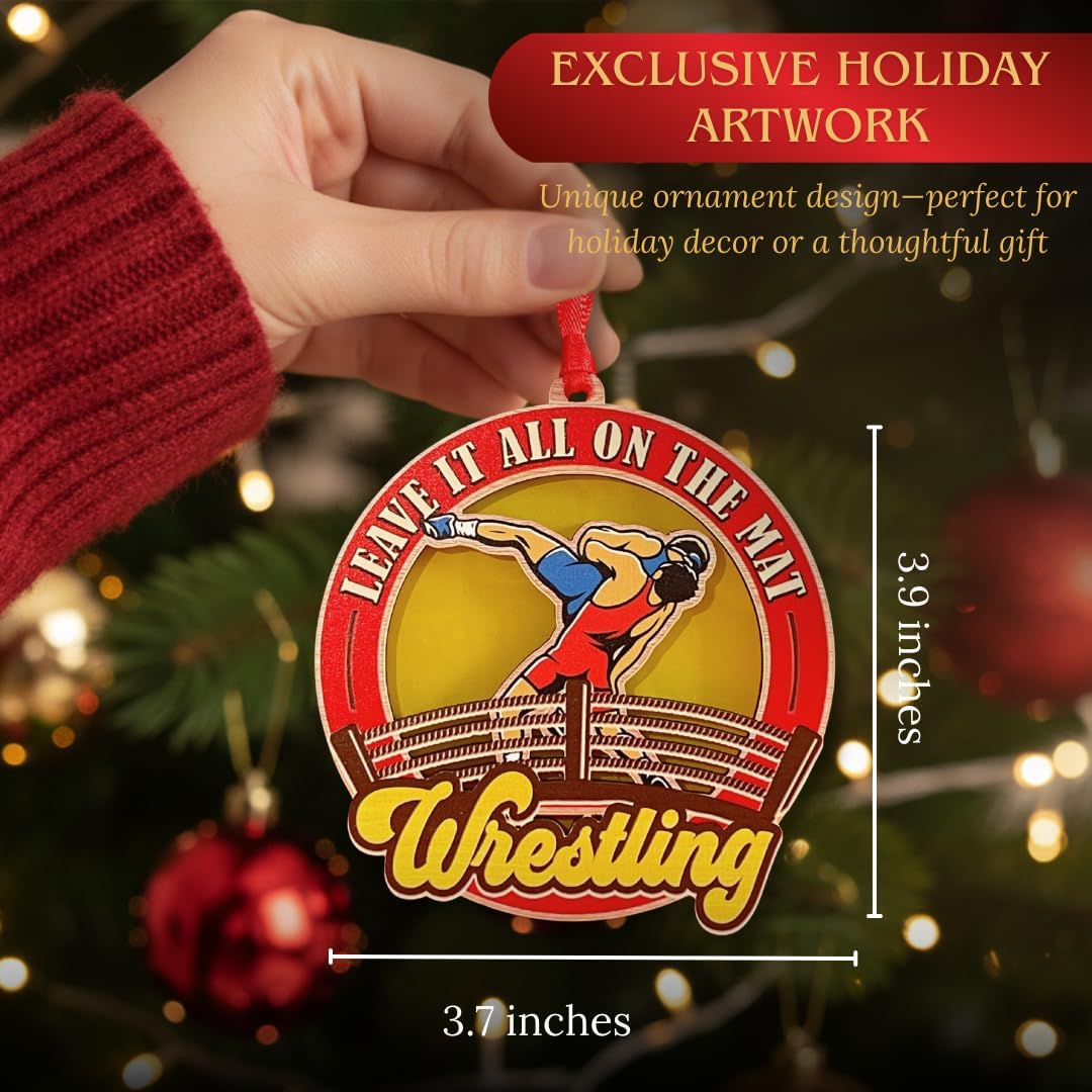Wrestling Christmas Ornament 2026, Girls Boys Wrestling Ornament for Christmas Tree, Wrestler Ornaments, Wrestler Ornaments for XmasTree, Unique Holiday Decoration, Home Decor