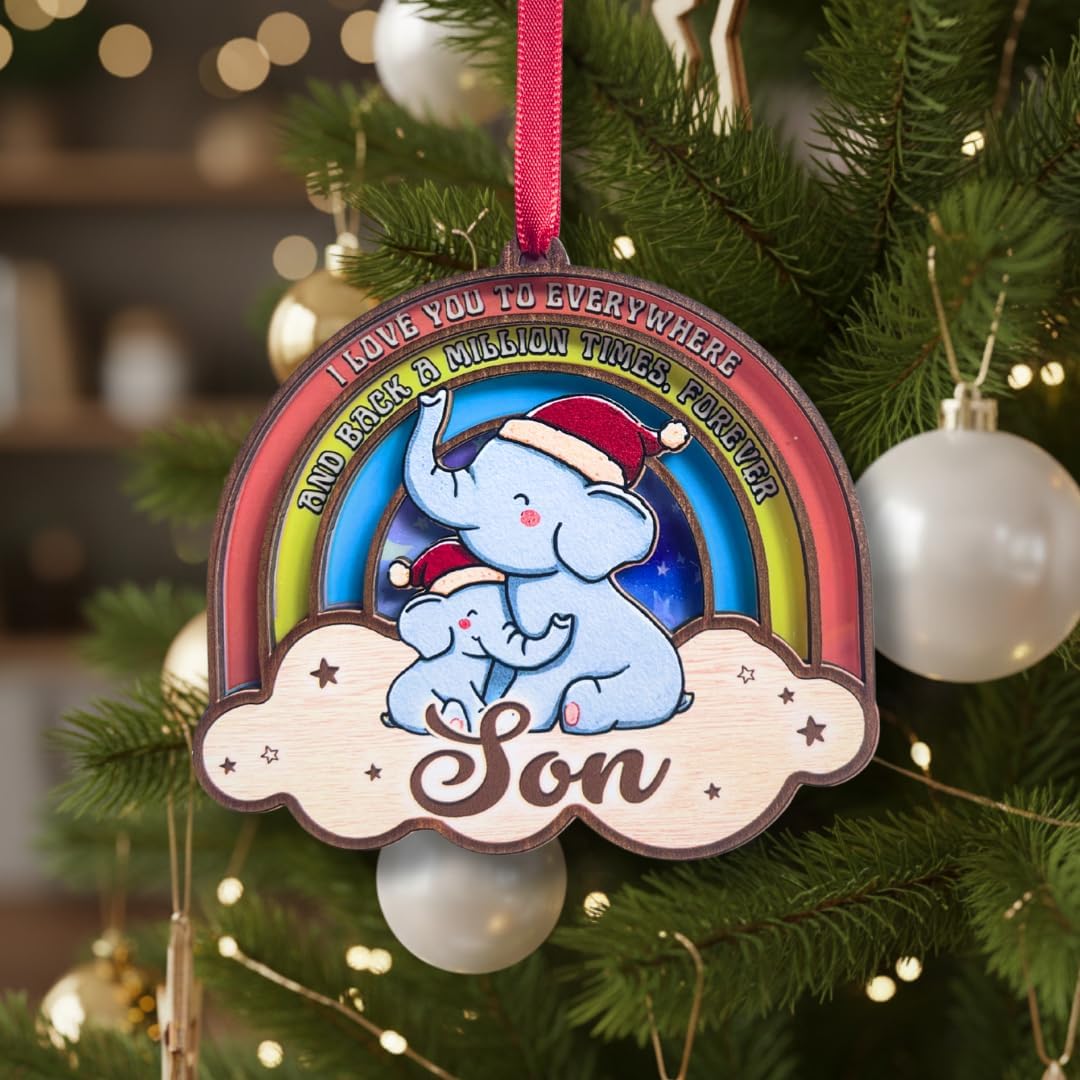 Son Ornament 2026, Son Christmas Ornament from Mom and Dad, Ornament for Sons, Keepsake Gift for Sons, Christmas Tree Hanging Decoration, Unique Xmas Gift, Home Decor