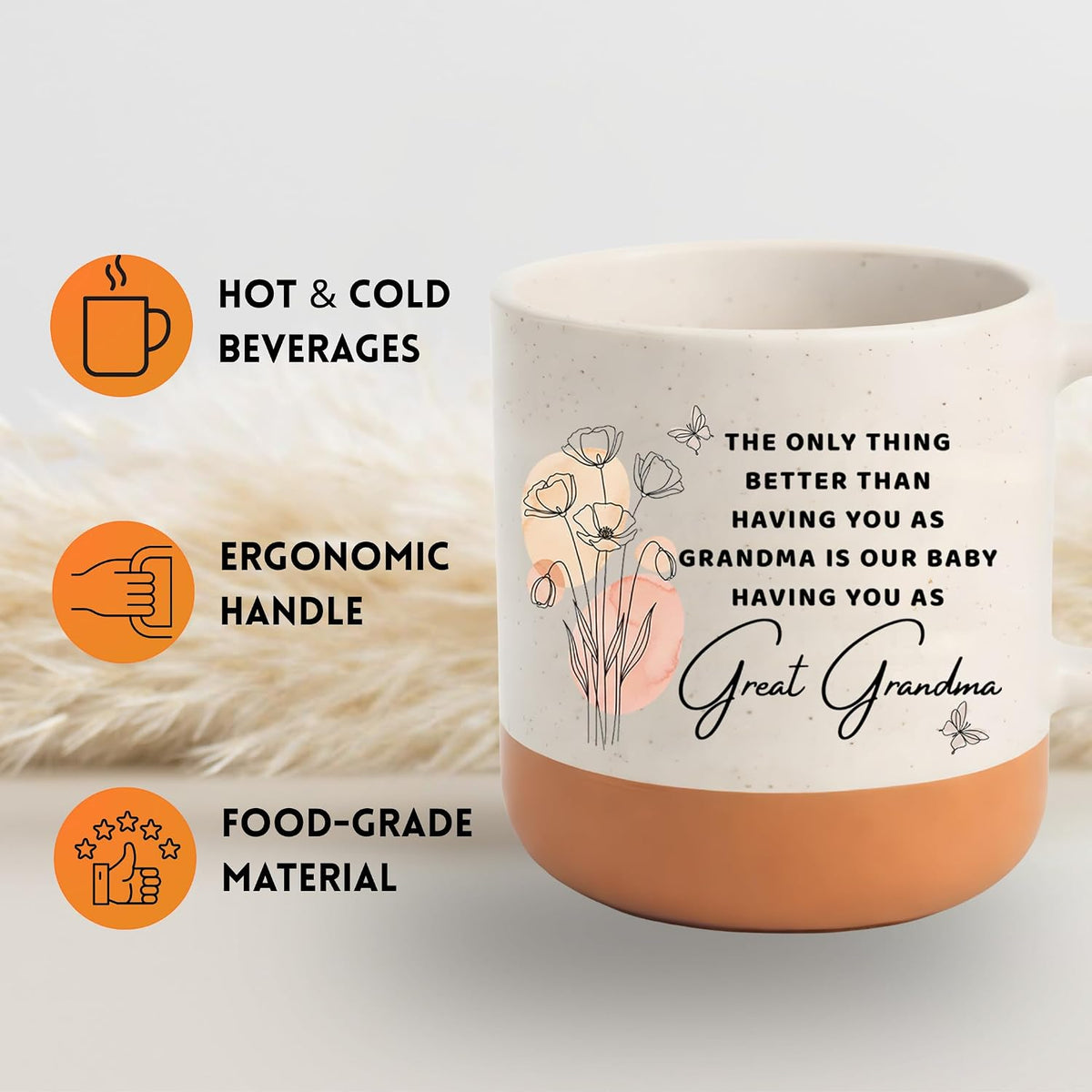 TAMUNBEE Great Grandma Gifts, Great Grandma Coffee Mug 13oz, Sentimental Mothers Day, Birthday, Xmas Gift for Her, Great Grandmother Gifts