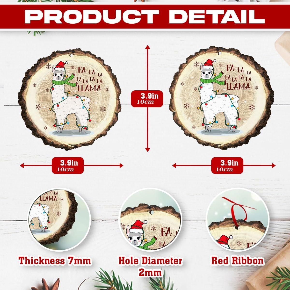 Llama Gifts for Women, Men - Llama Christmas Ornament 2025 - Christmas Tree Decorations, Decor