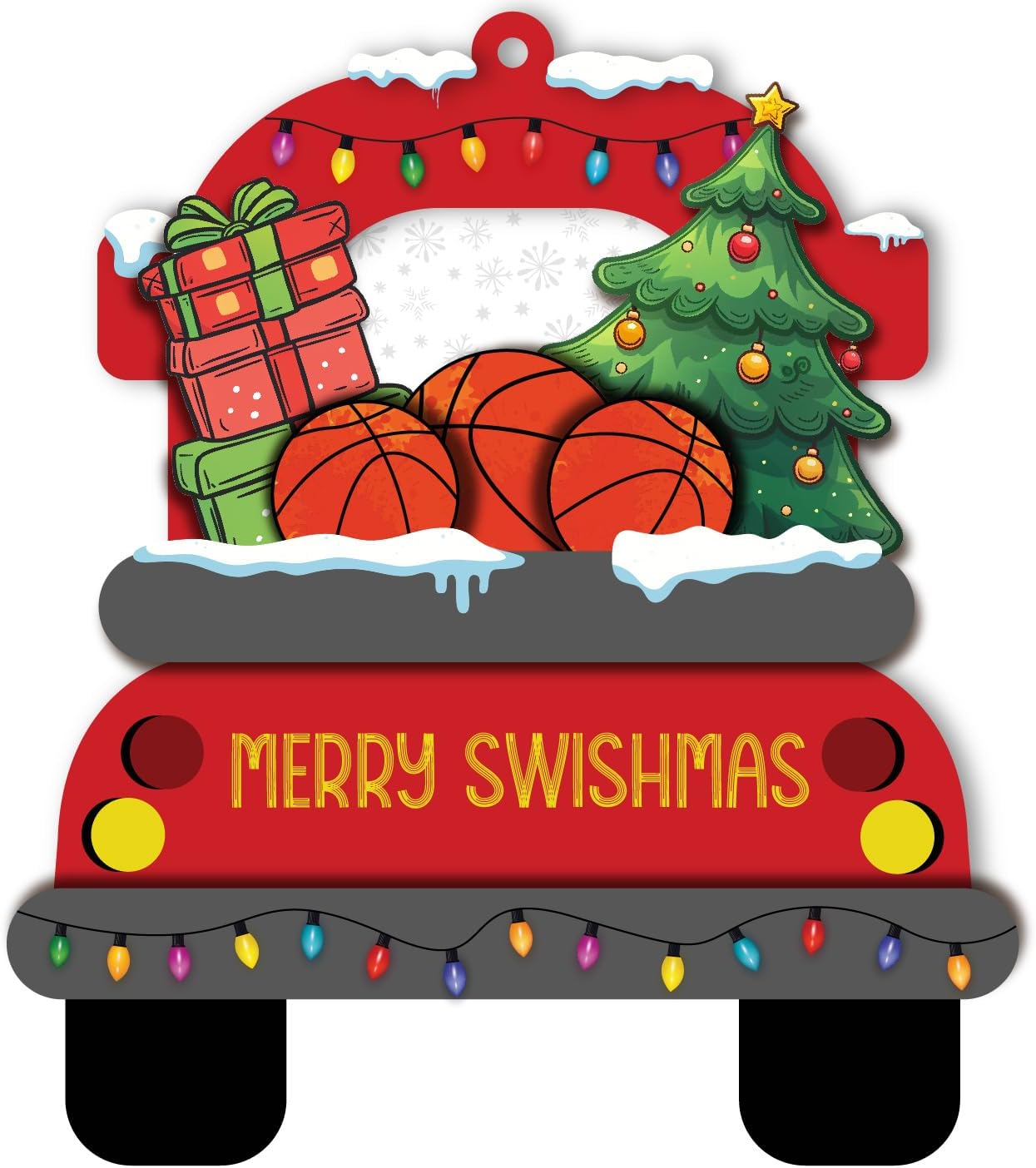 Basketball Christmas Ornament, Sports Tree Decoration, Unique Basketball Gift for Players, Coaches, Fans, Teams and Sports Lovers