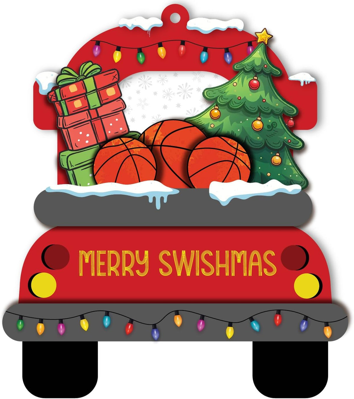 Basketball Christmas Ornament for Basketball Lover, for Basketball Fans, Players, Team, Basketball Keepsake Hanging Christmas Ornament Tree Decor