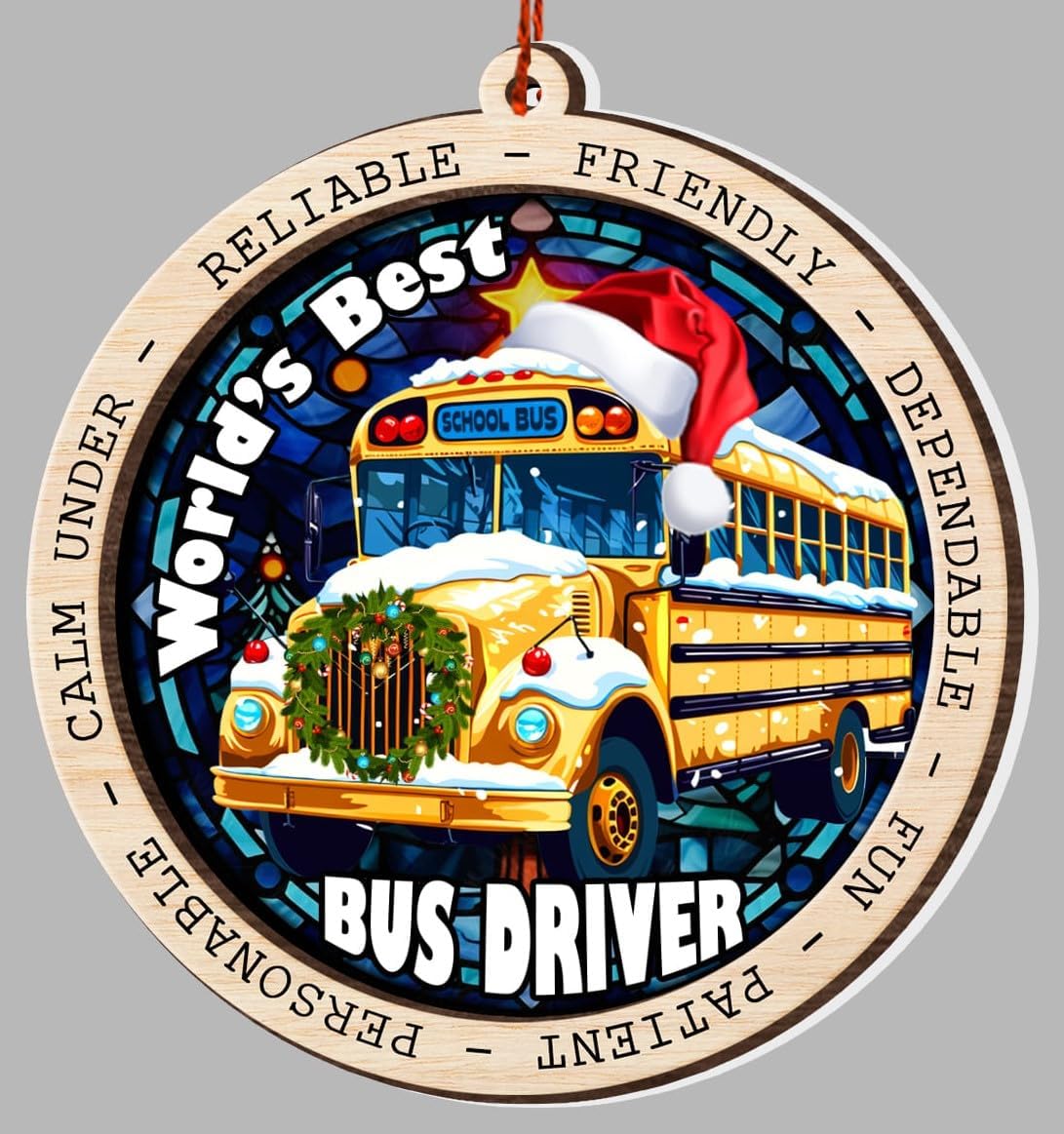 Bus Driver Appreciation Gifts - School Bus Ornaments for Christmas Tree - School Bus Driver Ornament Christmas 2025 - School Bus Driver Gifts for Women, Men, Coworker, Friends