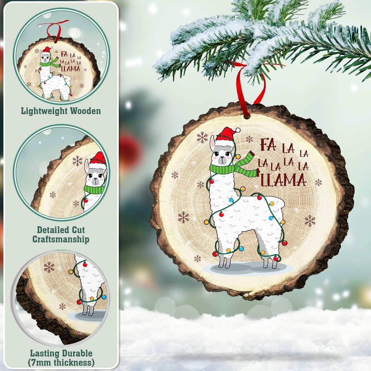 Llama Gifts for Women, Men - Llama Christmas Ornament 2025 - Christmas Tree Decorations, Decor
