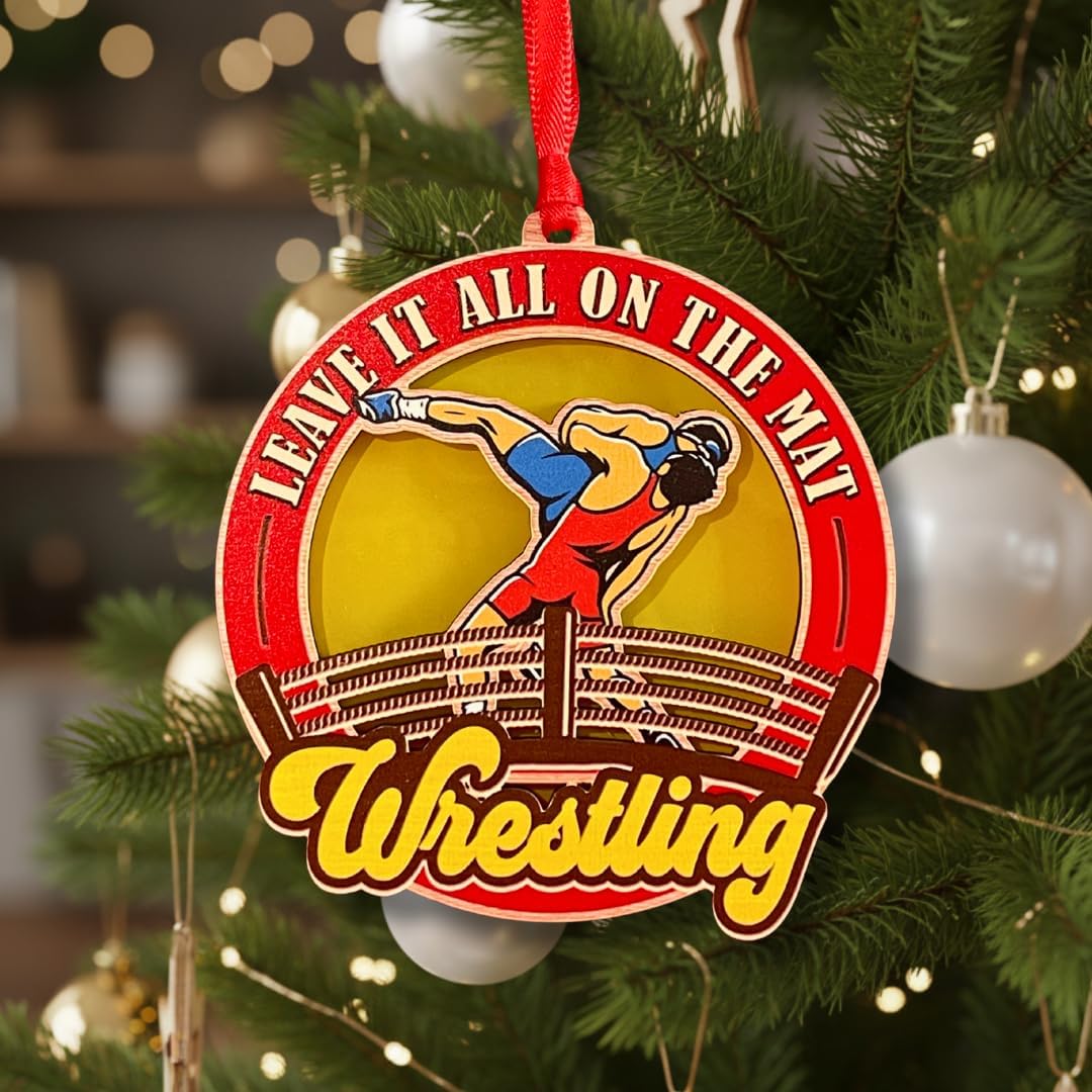 Wrestling Christmas Ornament 2026, Girls Boys Wrestling Ornament for Christmas Tree, Wrestler Ornaments, Wrestler Ornaments for XmasTree, Unique Holiday Decoration, Home Decor