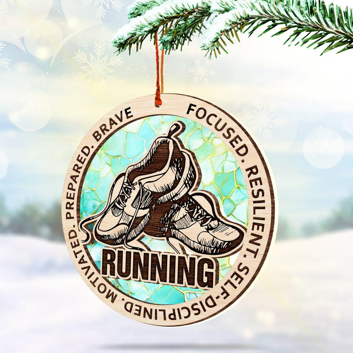 Running Ornaments - Runner Ornaments for Christmas Tree - Suncatcher Ornaments for Half Marathon Runner for Runing Lovers, Runner Women, Men - Best Gifts for Runners