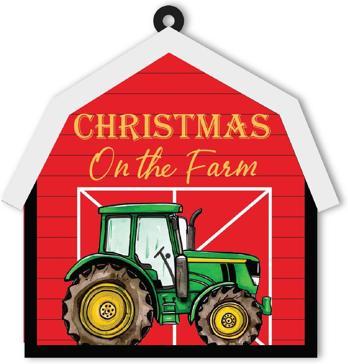 Farmer Christmas Ornament, Farming Xmas Ornament Farmhouse Tree Decor, for Famer, Husband, Him, Barn Ranch Farm Ornament for Christmas Tree Hanging