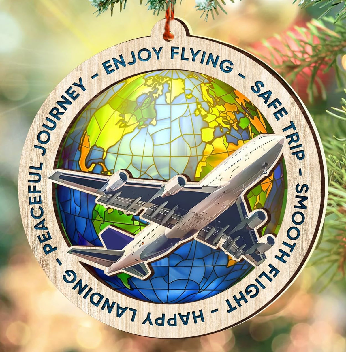 Airplane Christmas Ornaments - Plane Suncatcher - Gifts for Plane Lovers
